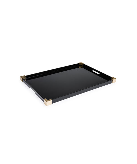 CORNERS TRAY - UNLACQUERED POLISHED BRASS